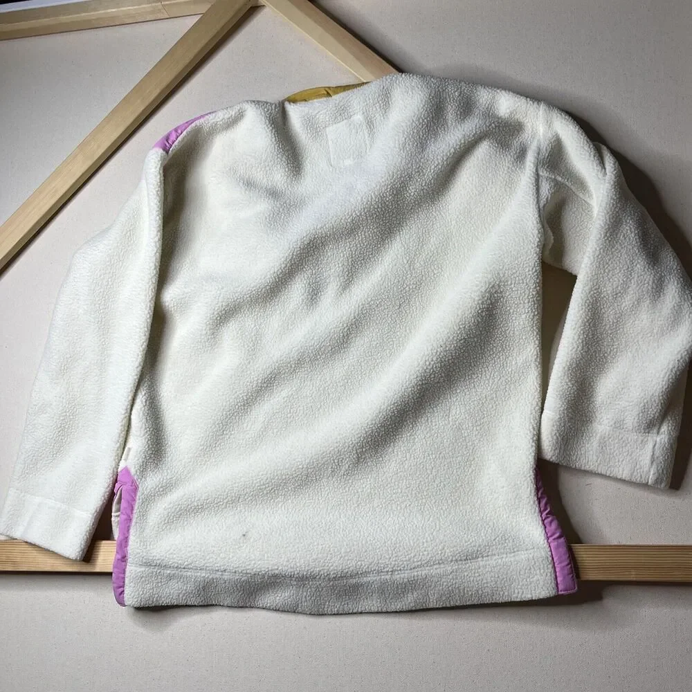 Free Assembly Women's Small Fleece Jacket Pullover 1/4 Zip Multicolor Retro - Picture 7 of 8